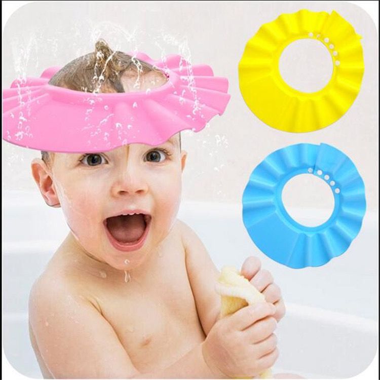 宝宝洗头帽 可调节护耳洗发帽 婴儿童小孩幼儿卡通防水洗澡浴帽