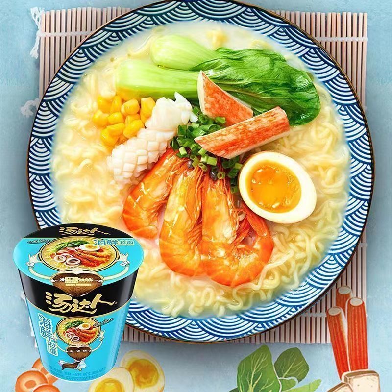 【今日新品】统一汤达人杯面方便面80g日式拉面海鲜泡面桶速食