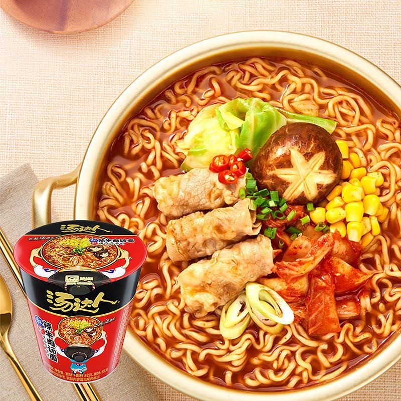 【今日新品】统一汤达人杯面方便面80g日式拉面辣牛肉汤面泡面