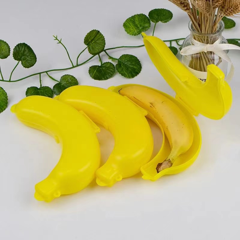 便攜塑膠香蕉盒子上學出遊野餐外帶防擠壓香蕉保護器批發 ban